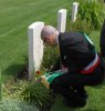 2015 Assisi. The mayor places a poppy on a grave.JPG