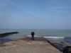 6 - Me standing at the divide of either side of the beach. This ramp probably not there in 1944.jpg