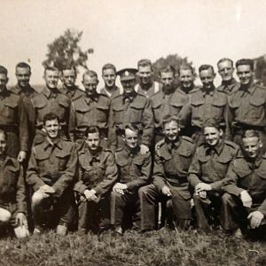 Dad (centre) with his unit