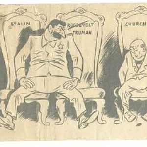 German Propaganda leaflet- "Churchill without Roosevelt" taken from my own Album.