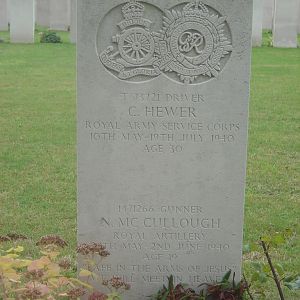 Gunner NORMAN McCULLOUGH 1471266, 12 Bty., 3 Searchlight Regt., Royal Artillery