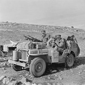 Captain D C Mather MC, Welsh Guards and Captain G Alston, Royal Artillery (nearest camera), 1 SAS; IWM E 20084