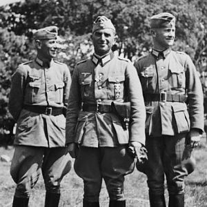 Albrecht Lanz with Maass and Mueller; IWM HU 25919