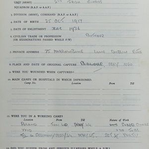 MURPHY, John, 2718657, Lance Serjeant, 2nd Battalion IRISH GUARDS, Captured France, May 1940 - WO 344-229-2