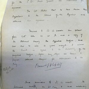 Designs for King's Colour and badges for 1st Battn Irish Guards