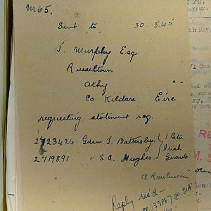 1st Battalion Irish Guards, Italy, Missing Personnel file