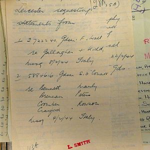 1st Battalion Irish Guards, Italy, Missing Personnel file