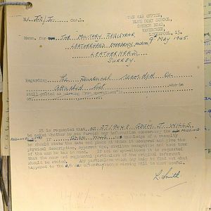 1st Battalion Irish Guards, Italy, Missing Personnel file