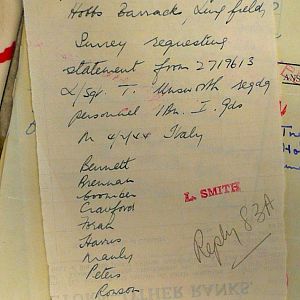 1st Battalion Irish Guards, Italy, Missing Personnel file