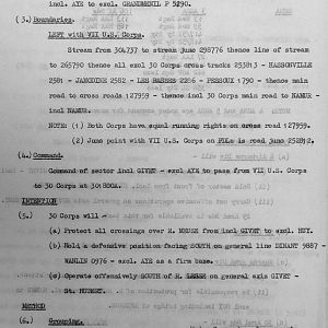 German attack in the Ardennes: Operation by 30 Corps