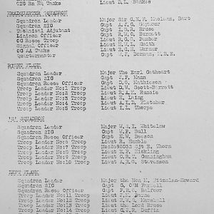 August Appendices, 3 Tank Battalion Scots Guards 1944