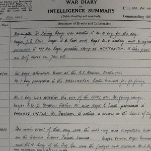 January War Diary, 3 Irish Guards, 1943