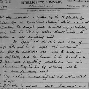 March War Diary, 3rd Battalion Irish Guards, 1943