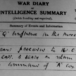 May War Diary, 3rd Battalion Irish Guards, 1943
