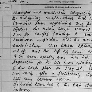 June War Diary, 3rd Battalion Irish Guards, 1943