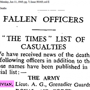 Vivian, The Times, June 11, 1945