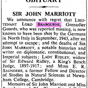 Lord Brabourne Obituaries, The Times, Jun 8, 1945