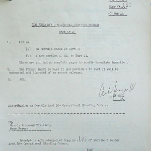 February War Diary, G Branch Guards Armoured Division, 1944