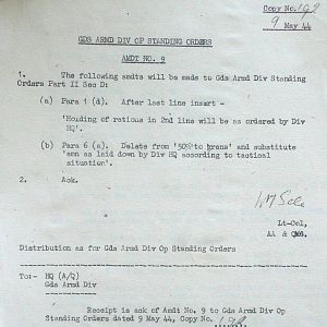 May War Diary, G Branch Guards Armoured Division, 1944