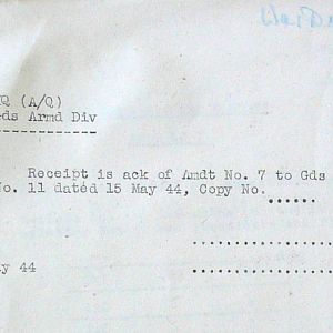 May War Diary, G Branch Guards Armoured Division, 1944