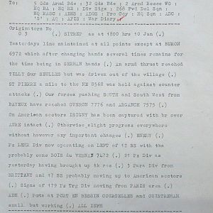 June War Diary, G Branch Guards Armoured Division, 1944