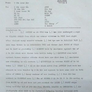 June War Diary, G Branch Guards Armoured Division, 1944