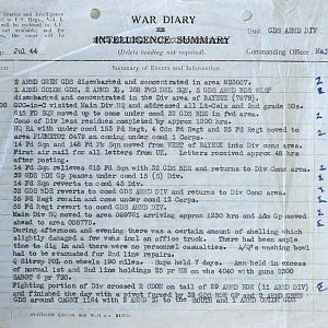 July War Diary, G Branch Guards Armoured Division, 1944