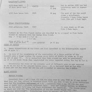 August War Diary, Guards Armoured Division, G Branch, 1944