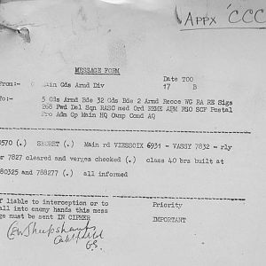 August War Diary, Guards Armoured Division, G Branch, 1944