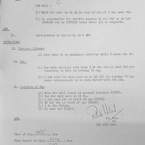 August War Diary, Guards Armoured Division, G Branch, 1944