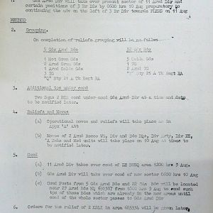 August War Diary, Guards Armoured Division, G Branch, 1944