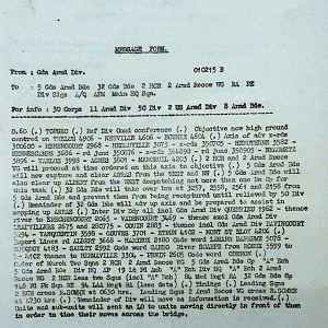 September War Diary, Guards Armoured Division, G Branch, 1944