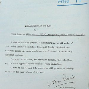 September War Diary, Guards Armoured Division, G Branch, 1944