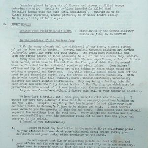 September War Diary, Guards Armoured Division, G Branch, 1944