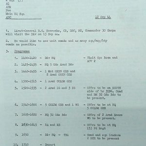 September War Diary, Guards Armoured Division, G Branch, 1944