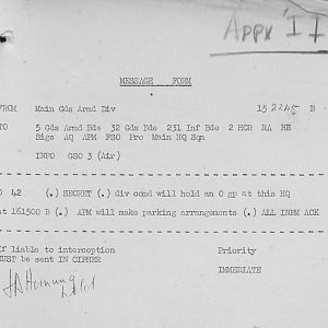 September War Diary, Guards Armoured Division, G Branch, 1944