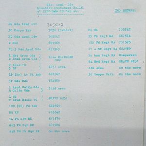 September War Diary, Guards Armoured Division, G Branch, 1944