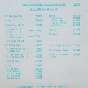 September War Diary, Guards Armoured Division, G Branch, 1944