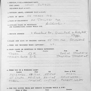 ATTWOOD, Harold, 2725557, Guardsman, 2nd Battalion WELSH GUARDS, Captured France, 25 May 1940 - WO 344-11-2
