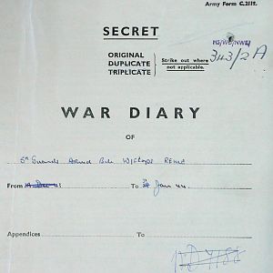 January War Diary, 5th Guards Armoured Brigade Workshops, REME, 1944