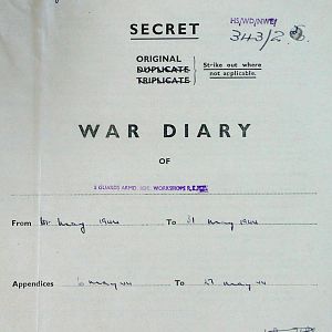 May War Diary, 5th Guards Armoured Brigade Workshops, REME, 1944