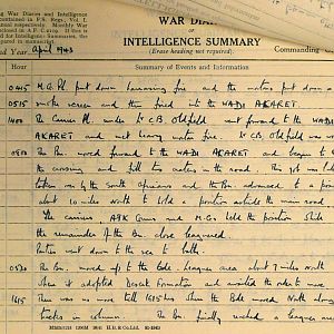 April War Diary, 6th Motor Battalion GRENADIER GUARDS, 1943