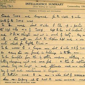 May War Diary, 6th Motor Battalion Grenadier Guards, 1943