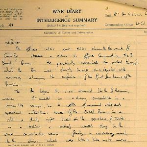 August War Diary, 6th Motor Battalion Grenadier Guards, 1943