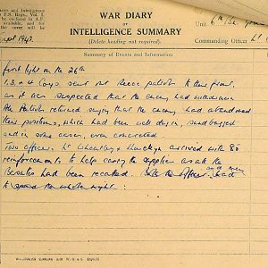 September War Diary, 6th Motor Battalion Grenadier Guards, 1943