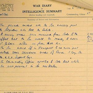 September War Diary, 6th Motor Battalion Grenadier Guards, 1943