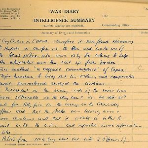 October War Diary, 6th Motor Battalion Grenadier Guards, 1943