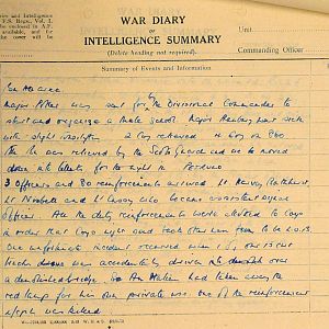 October War Diary, 6th Motor Battalion Grenadier Guards, 1943