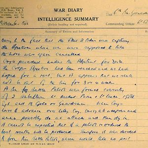 November War Diary, 6th Motor Battalion Grenadier Guards, 1943