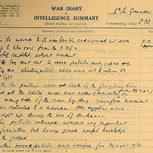 December War Diary, 6th Motor Battalion Grenadier Guards, 1943